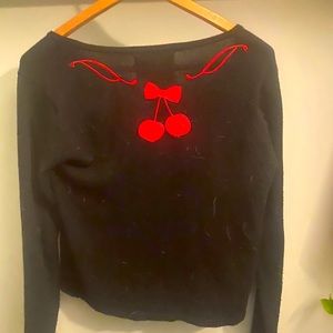 Vintage inspired cherry cardigan